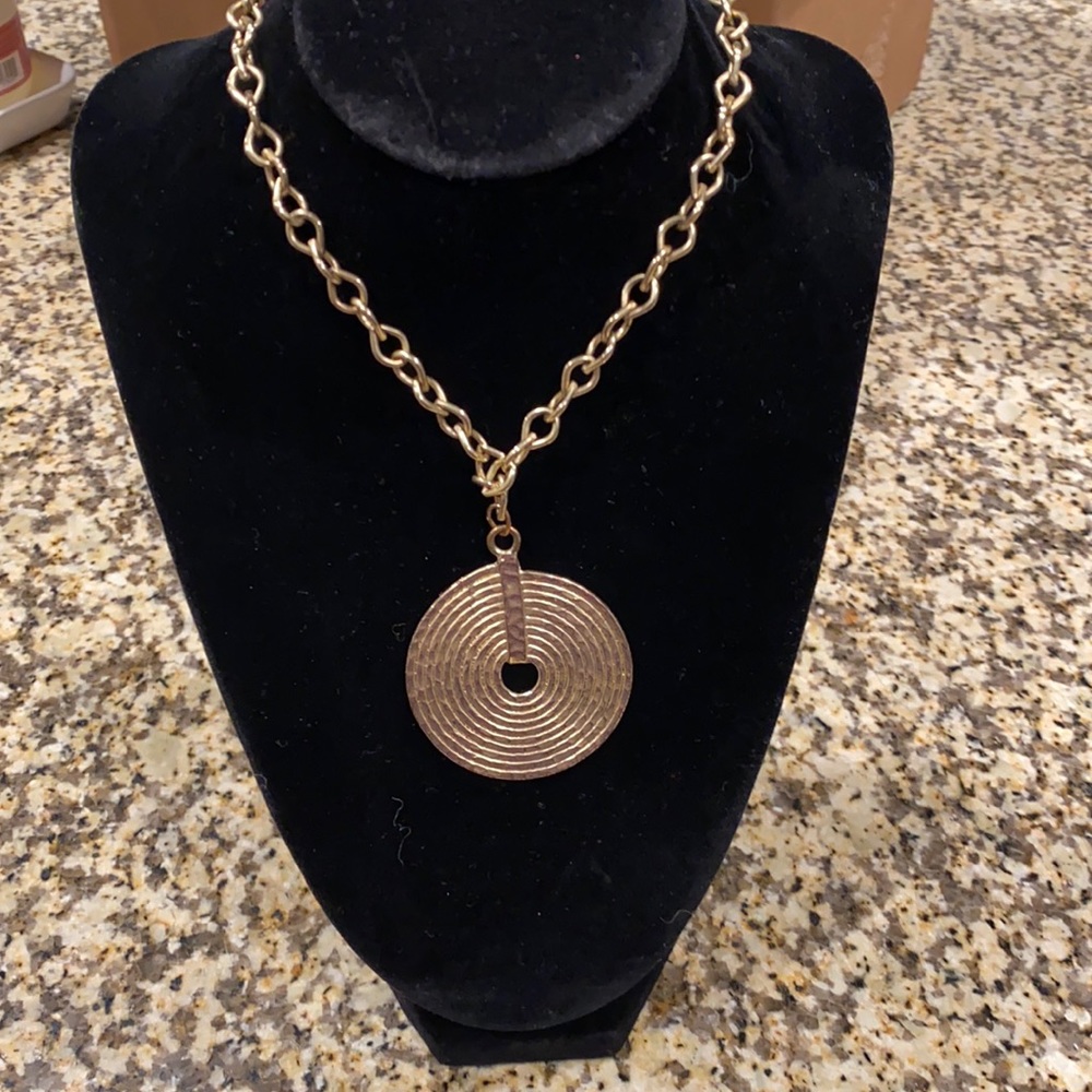 Express statement gold long necklace